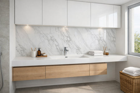 Waschbeckenrückwand Marmoroptik