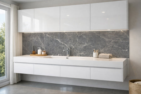 Waschbeckenrückwand Marmoroptik