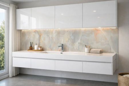 Waschbeckenrückwand Marmoroptik