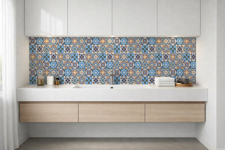 Waschbeckenrückwand Patchwork