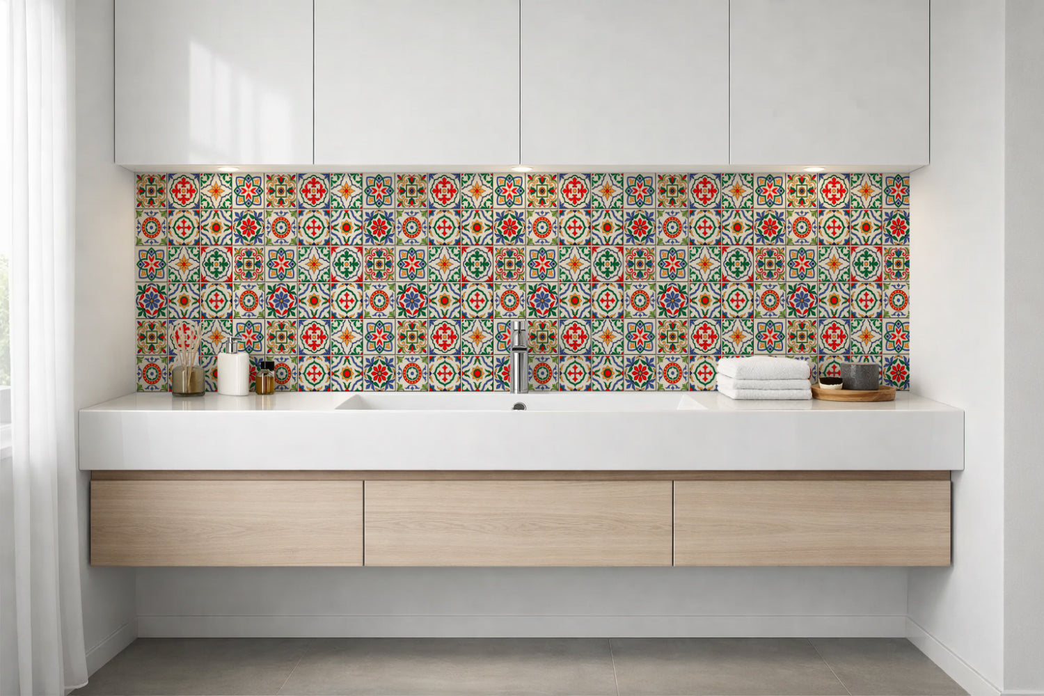 Waschbeckenrückwand Patchwork
