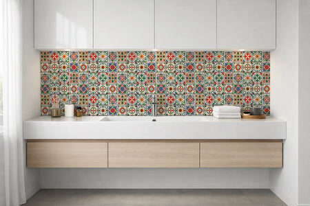Waschbeckenrückwand Patchwork