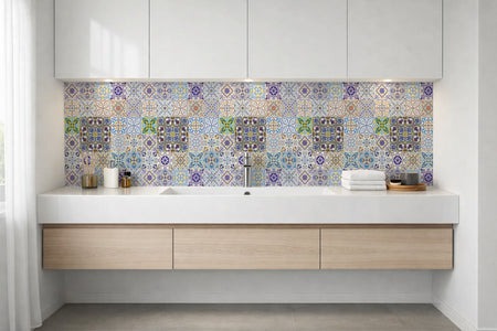 Waschbeckenrückwand Patchwork