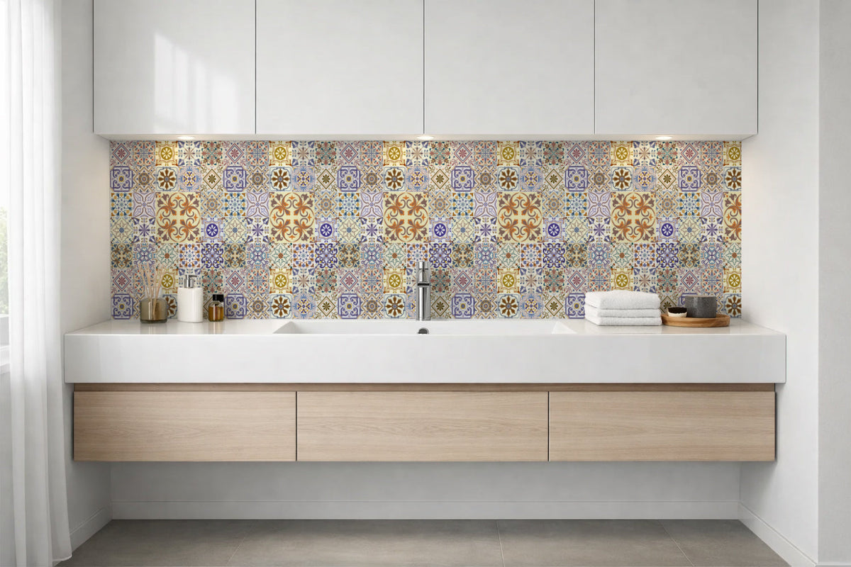 Waschbeckenrückwand Patchwork