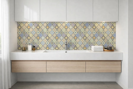 Waschbeckenrückwand Patchwork