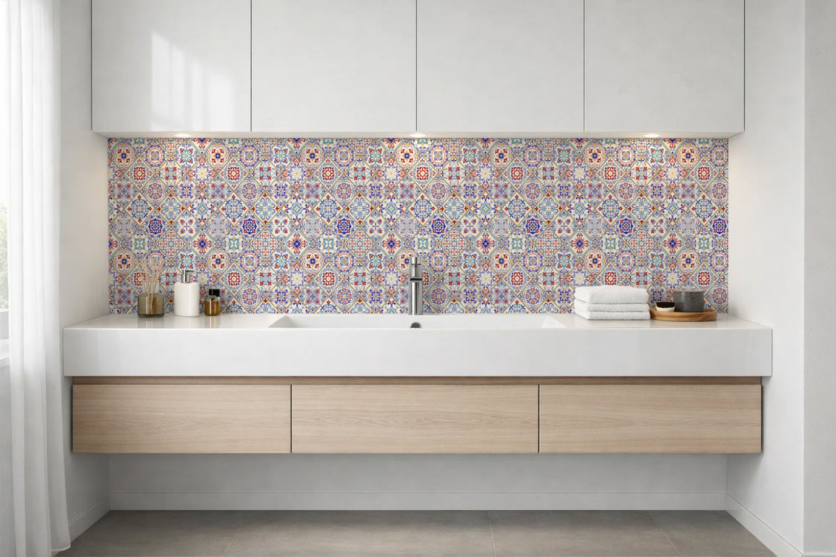 Waschbeckenrückwand Patchwork