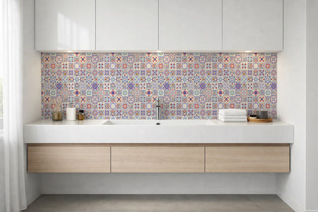 Waschbeckenrückwand Patchwork