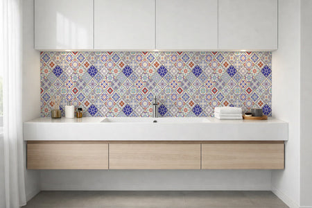 Waschbeckenrückwand Patchwork