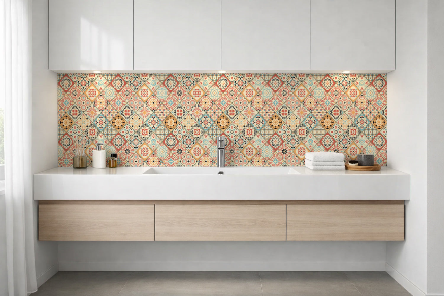 Waschbeckenrückwand Patchwork