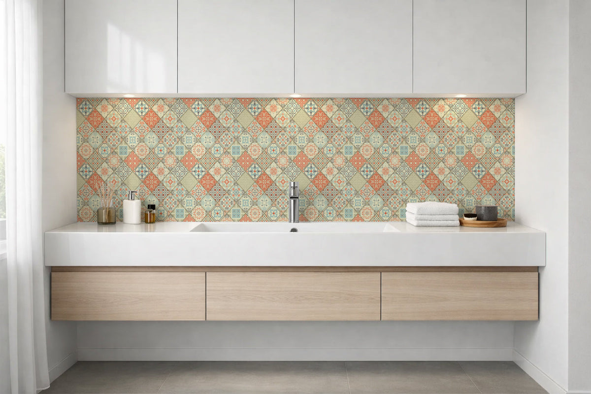 Waschbeckenrückwand Patchwork