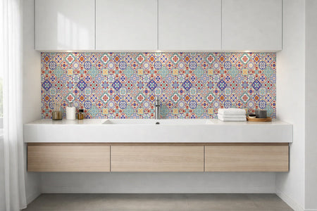 Waschbeckenrückwand Patchwork