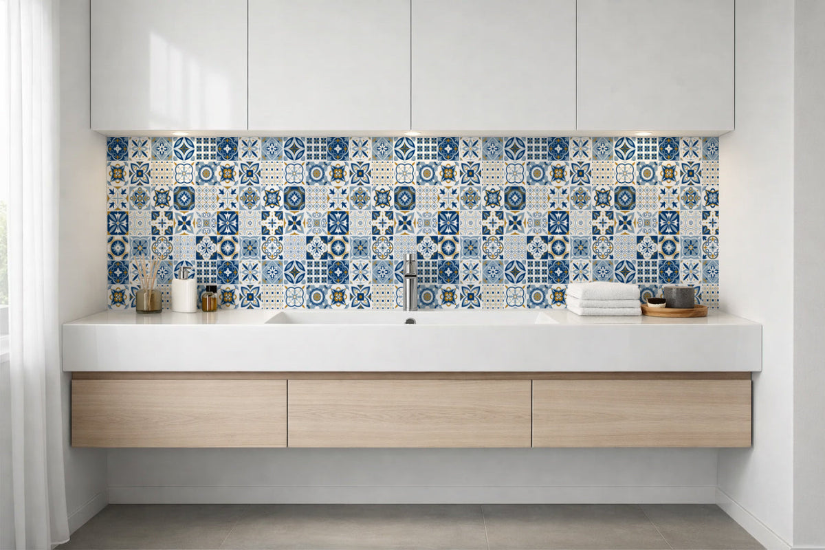 Waschbeckenrückwand Patchwork