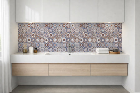Waschbeckenrückwand Patchwork