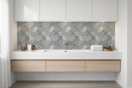 Waschbeckenrückwand Patchwork