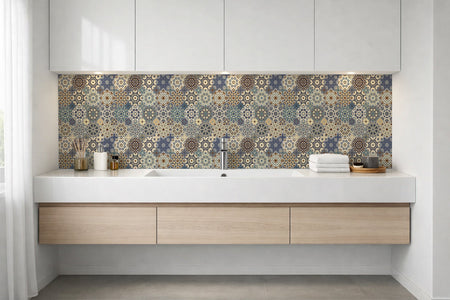 Waschbeckenrückwand Patchwork