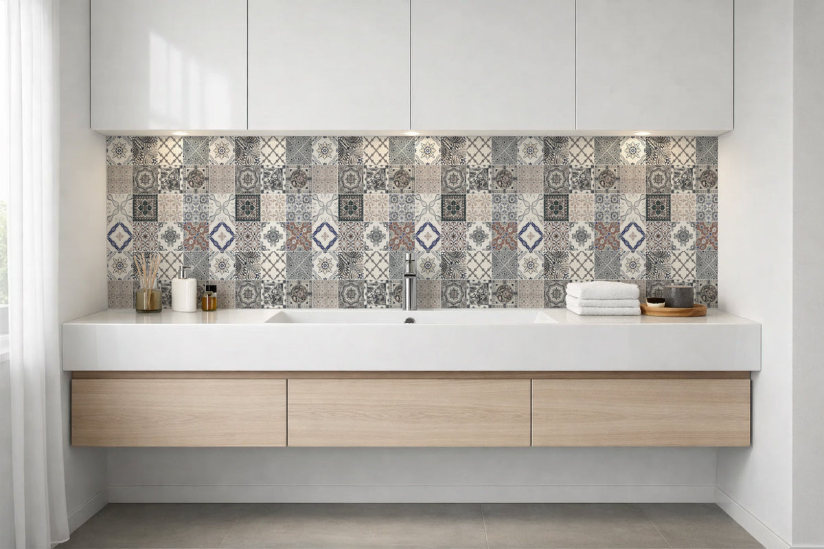 Waschbeckenrückwand Patchwork