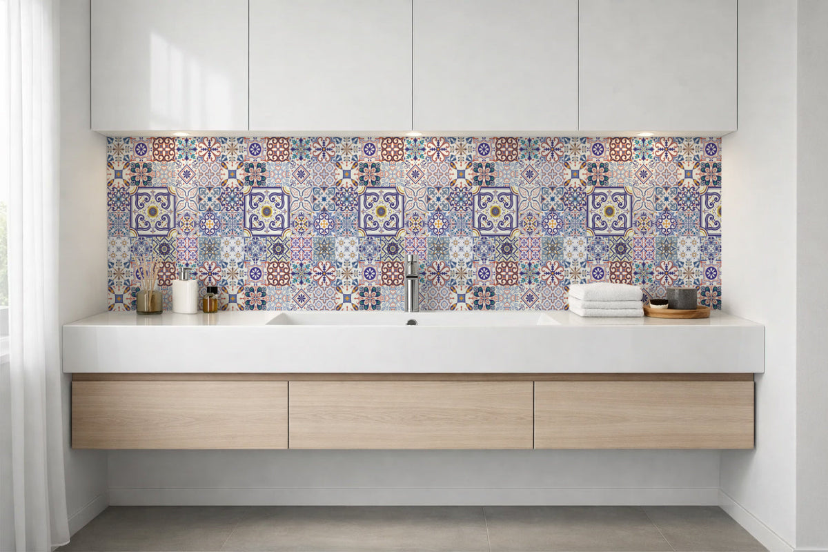 Waschbeckenrückwand Patchwork