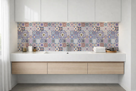 Waschbeckenrückwand Patchwork
