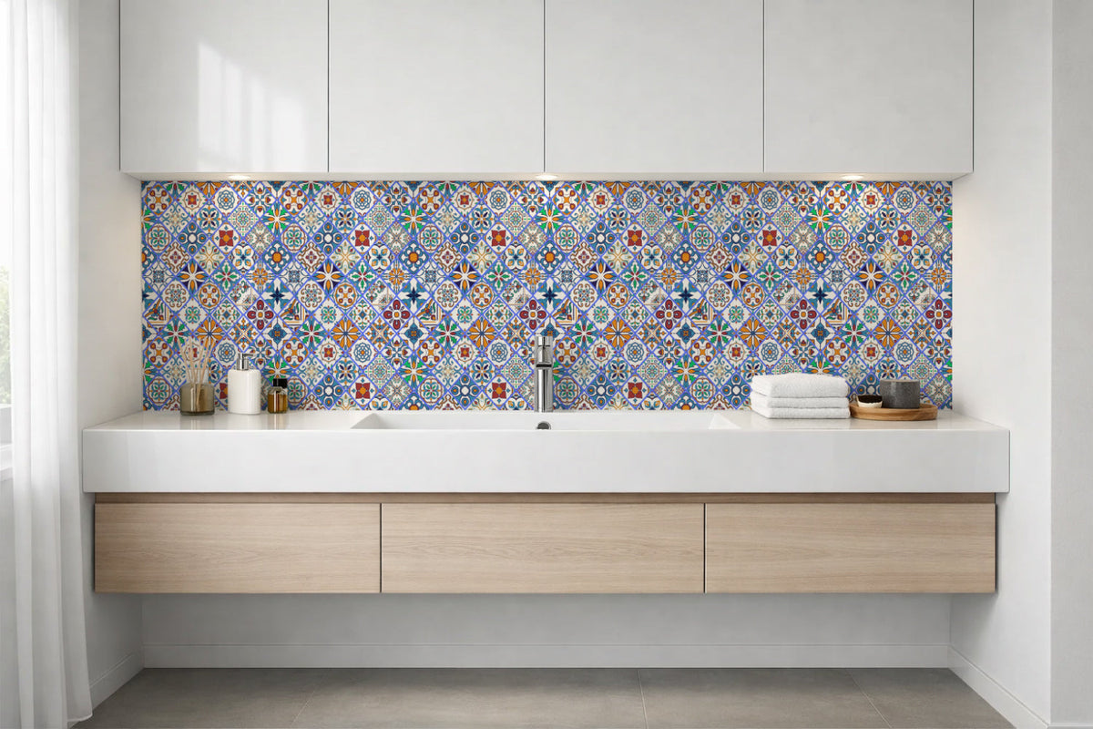 Waschbeckenrückwand Patchwork