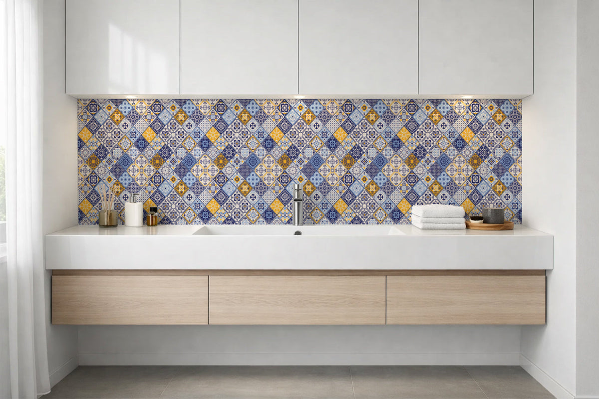 Waschbeckenrückwand Patchwork