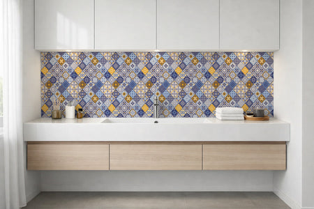 Waschbeckenrückwand Patchwork