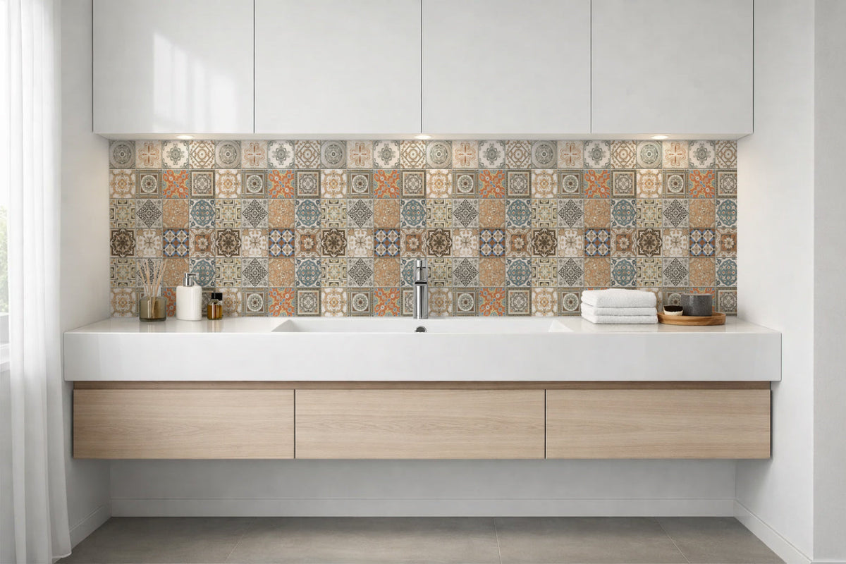 Waschbeckenrückwand Patchwork