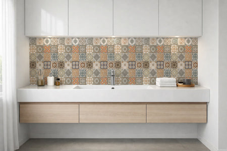 Waschbeckenrückwand Patchwork