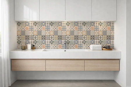 Waschbeckenrückwand Patchwork