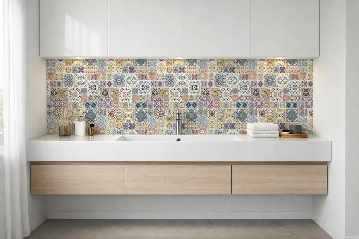 Waschbeckenrückwand Patchwork