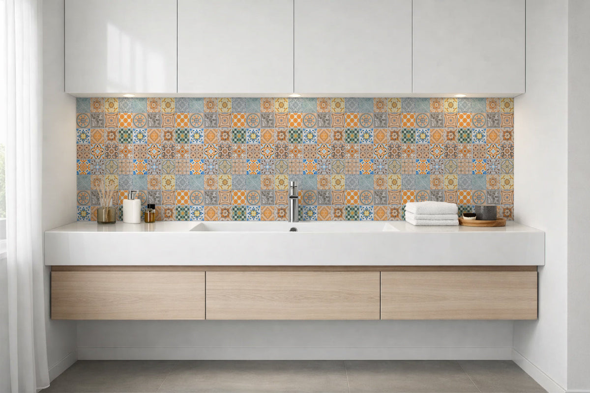 Waschbeckenrückwand Patchwork
