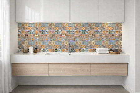 Waschbeckenrückwand Patchwork