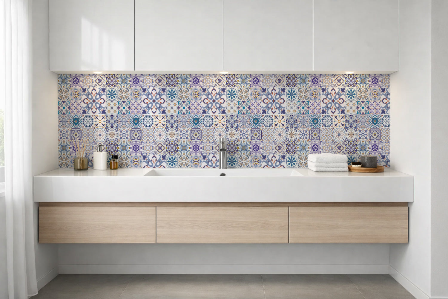 Waschbeckenrückwand Patchwork