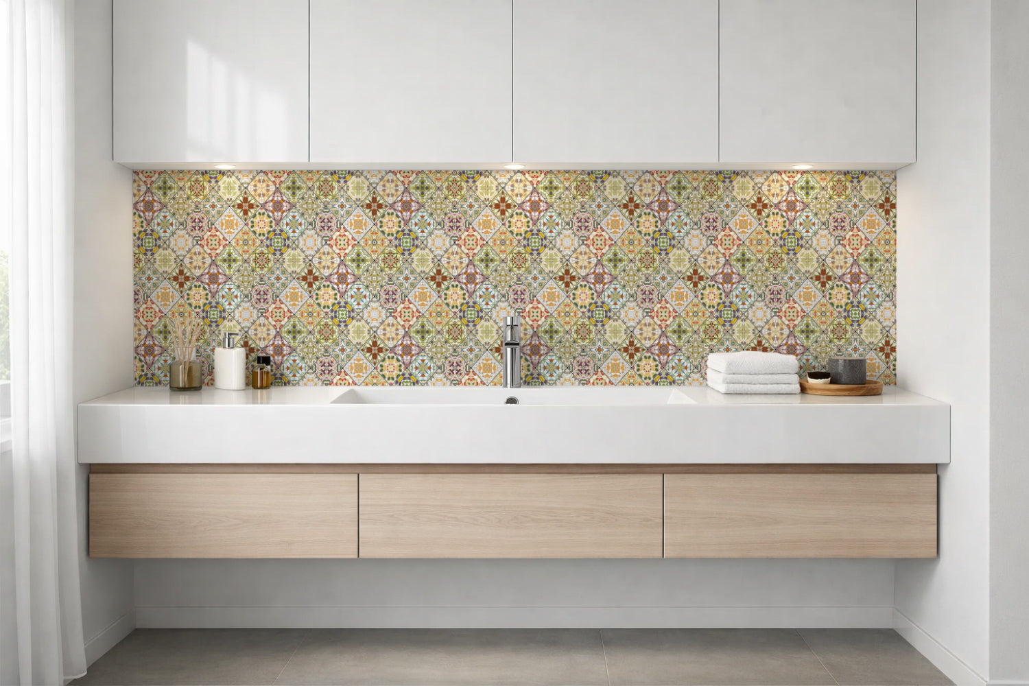 Waschbeckenrückwand Patchwork