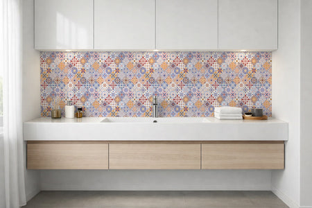 Waschbeckenrückwand Patchwork