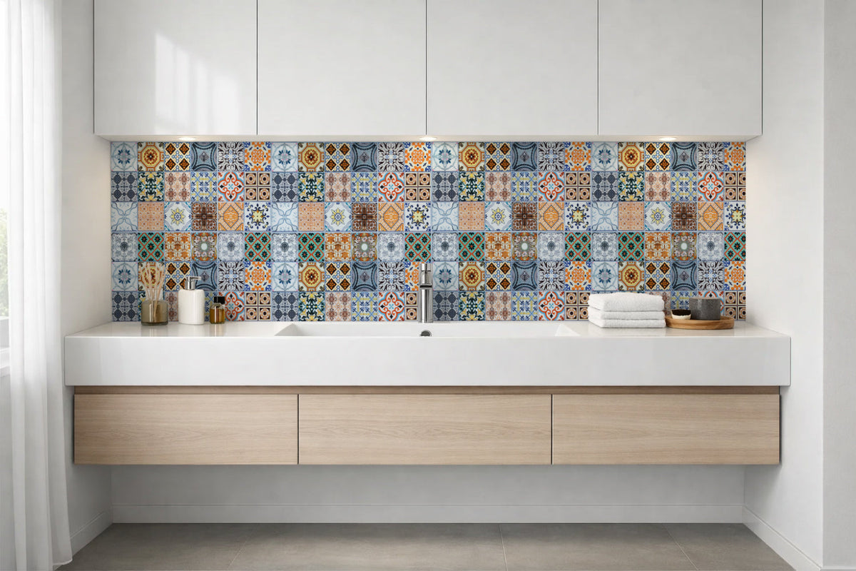 Waschbeckenrückwand Patchwork