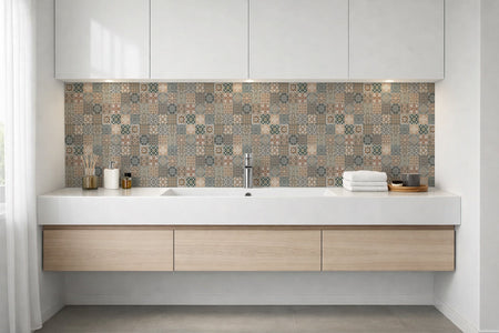 Waschbeckenrückwand Patchwork