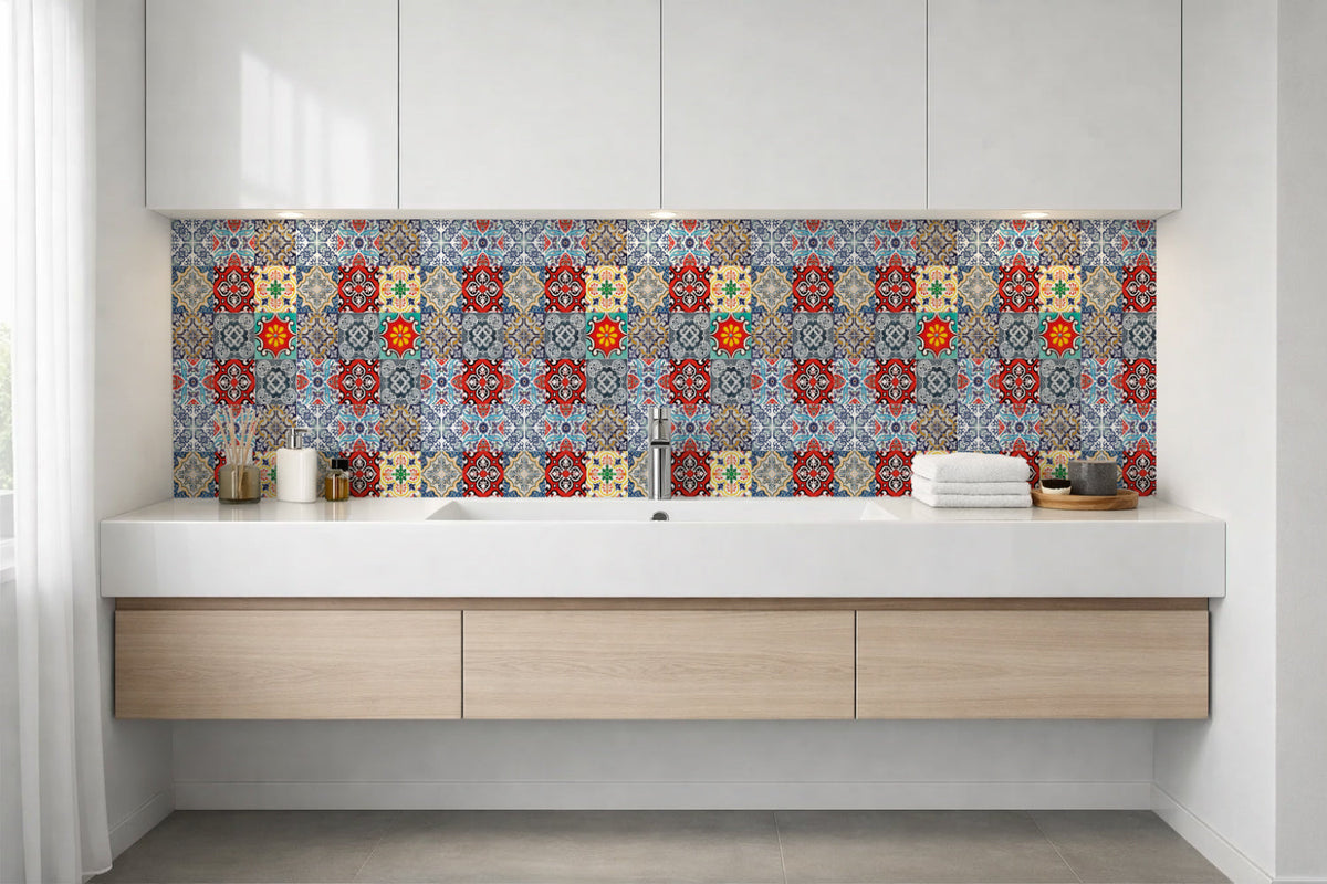 Waschbeckenrückwand Patchwork