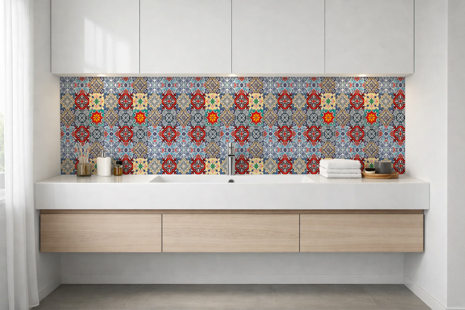 Waschbeckenrückwand Patchwork
