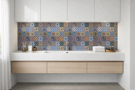 Waschbeckenrückwand Patchwork