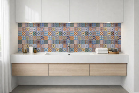 Waschbeckenrückwand Patchwork
