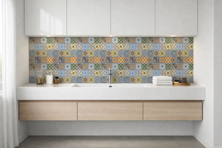 Waschbeckenrückwand Patchwork