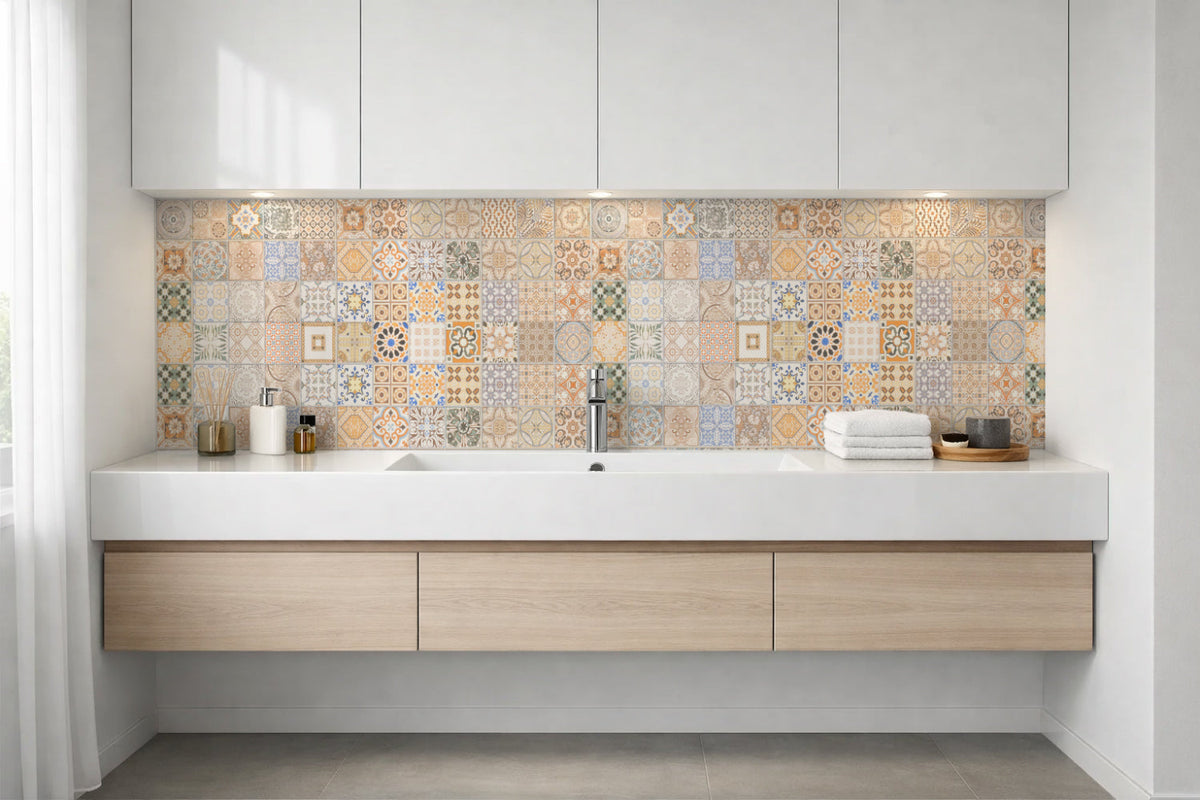 Waschbeckenrückwand Patchwork