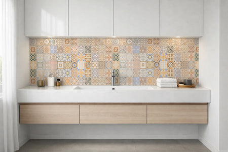 Waschbeckenrückwand Patchwork