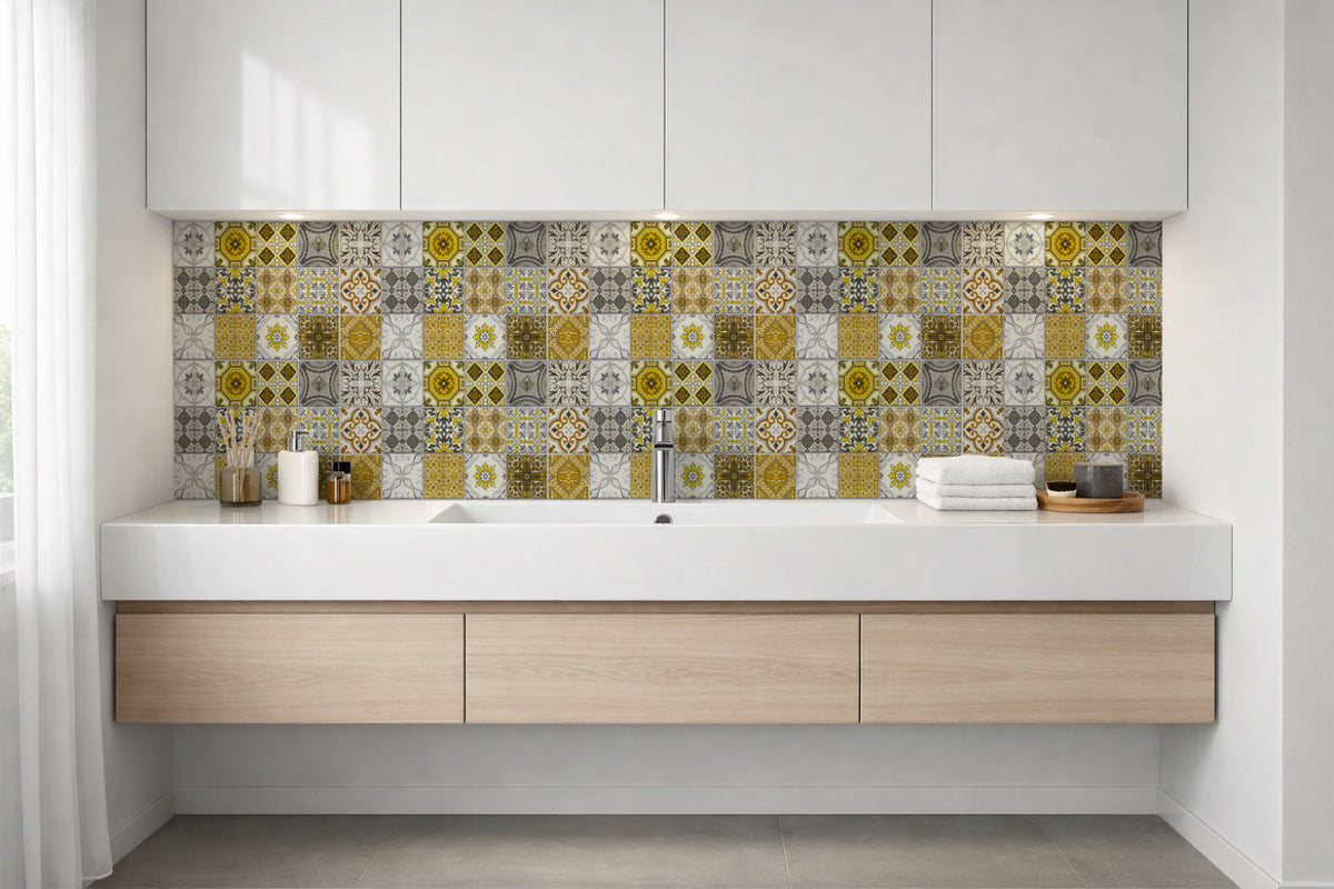 Waschbeckenrückwand Patchwork