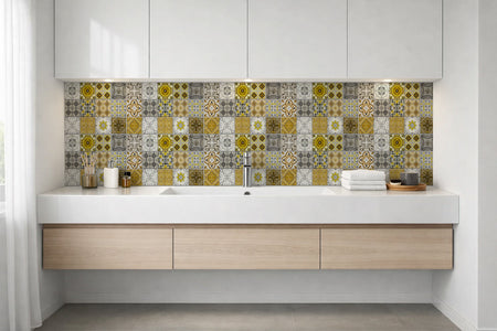 Waschbeckenrückwand Patchwork