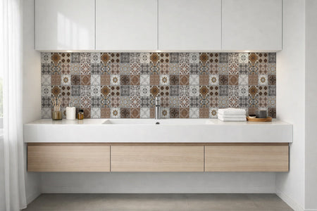 Waschbeckenrückwand Patchwork