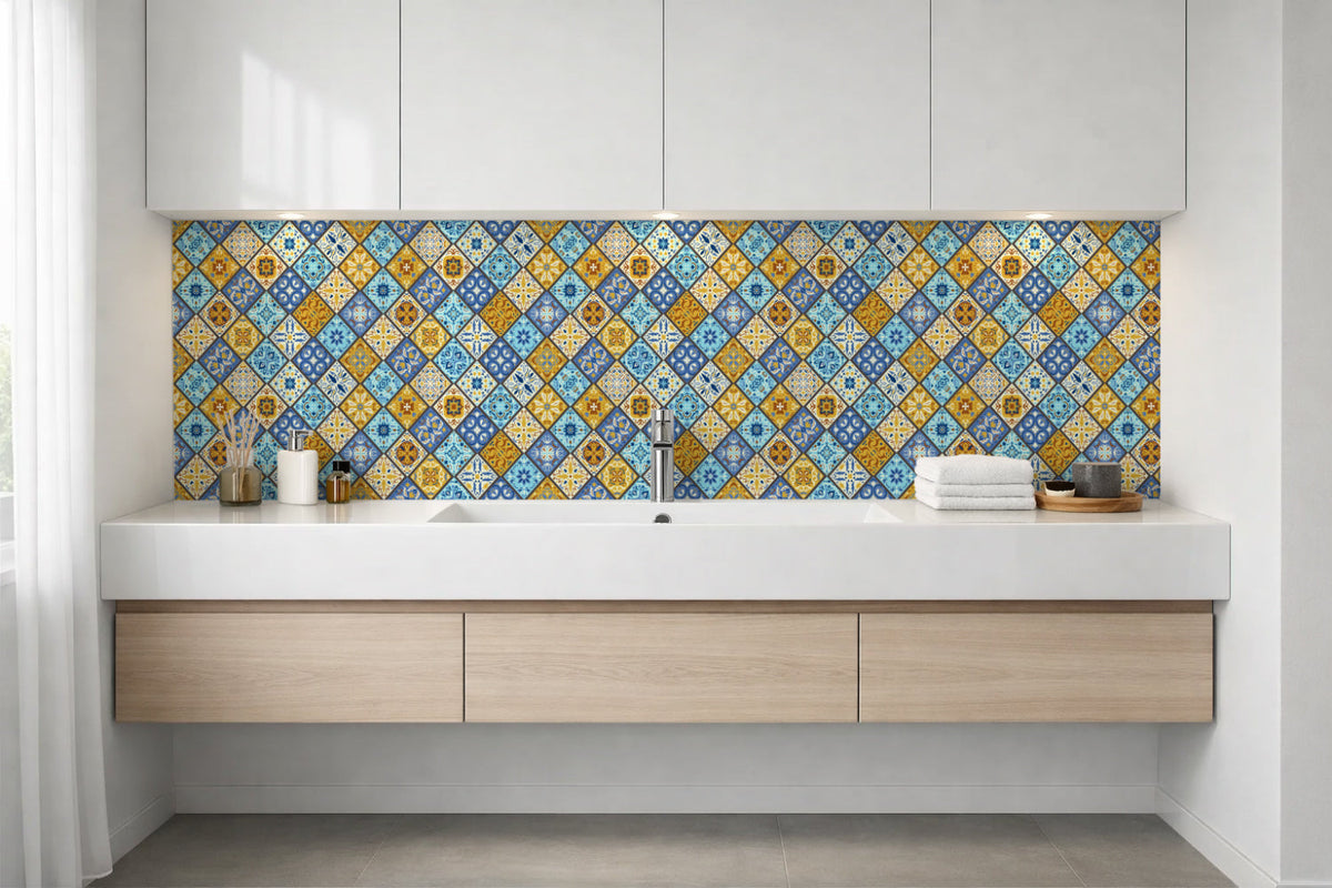 Waschbeckenrückwand Patchwork