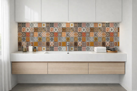 Waschbeckenrückwand Patchwork