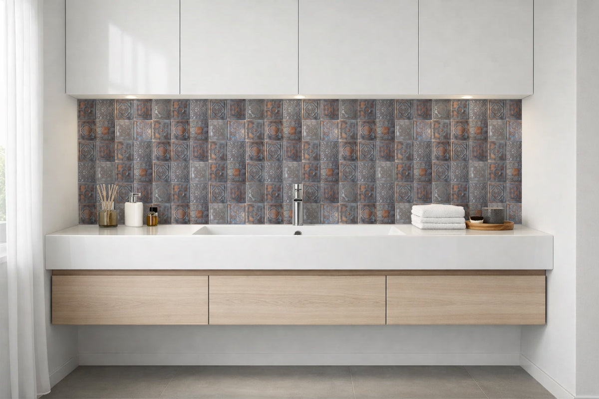 Waschbeckenrückwand Patchwork