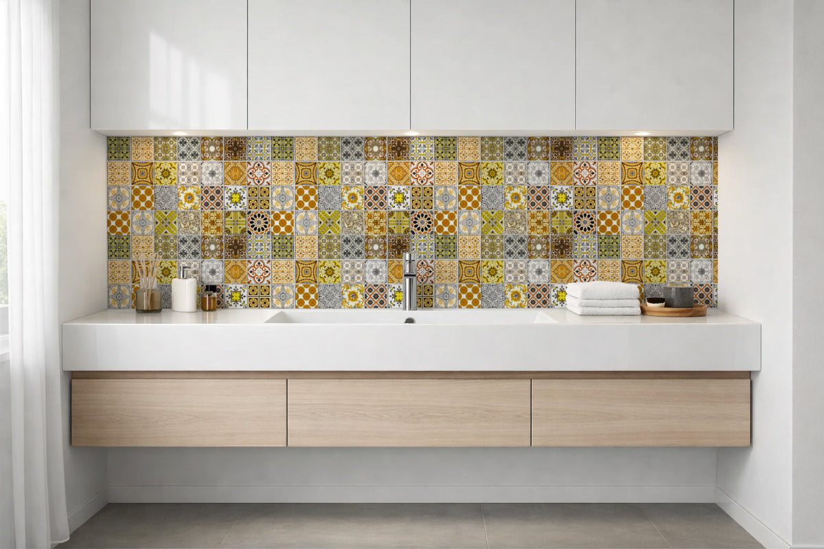 Waschbeckenrückwand Patchwork